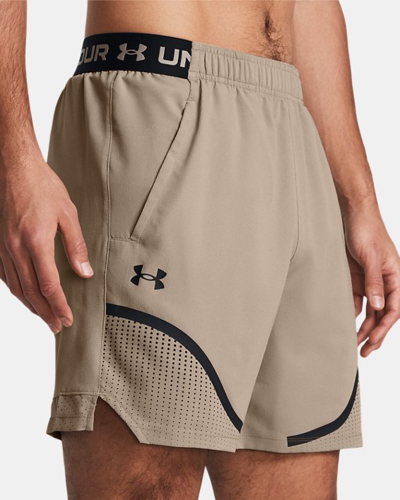 Men's UA Vanish Woven 6" Graphic Shorts in Brown image number 3